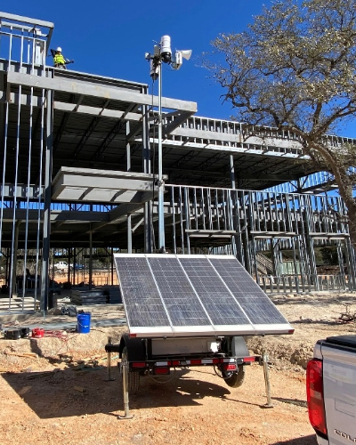 Surveillance Trailer at a Jobsite - Thumb