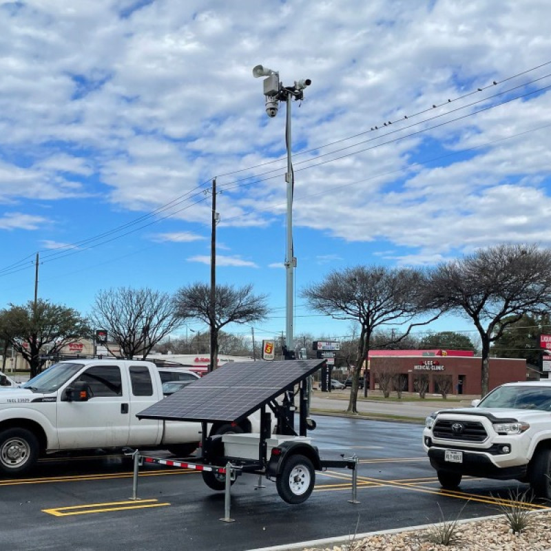 Solar Surveillance Trailer Parking Lot Security