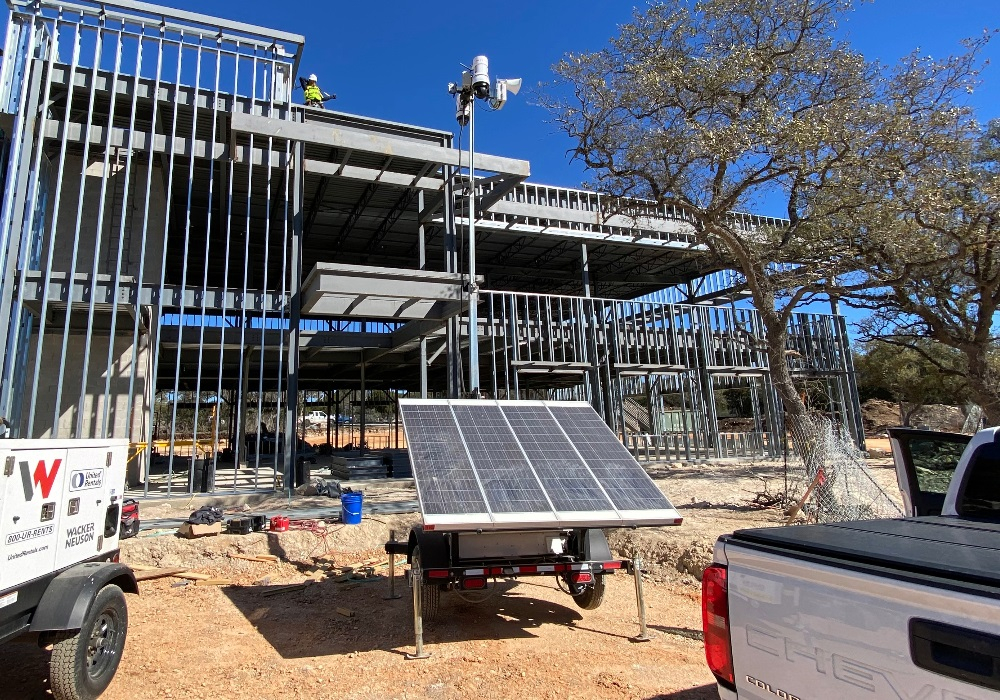 Surveillance Trailer at a Jobsite