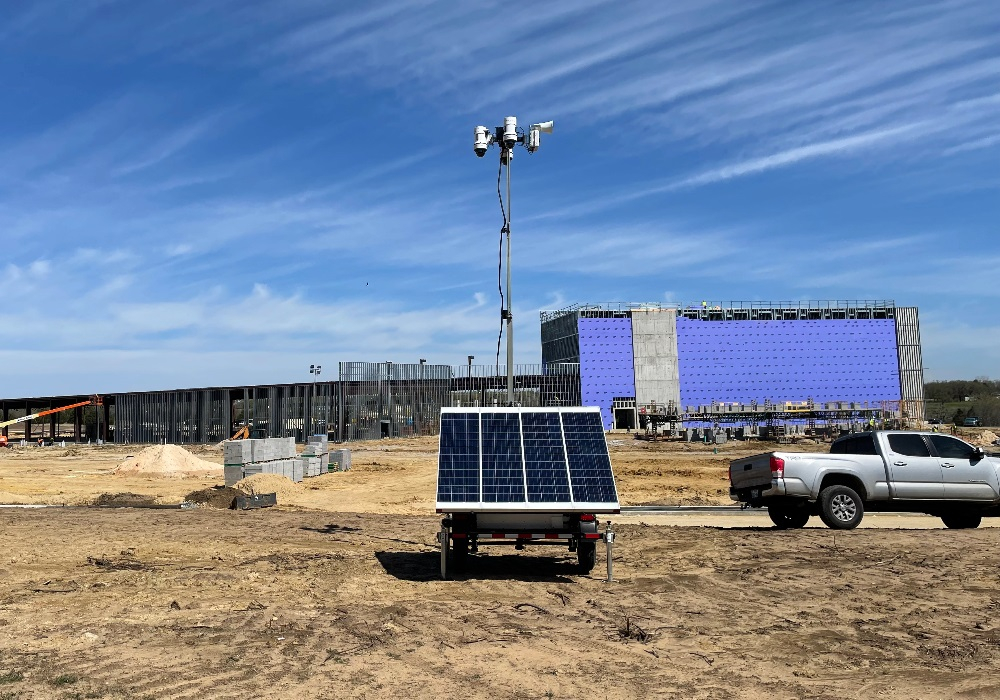 Portable Surveillance Trailer at Jobsite - Header