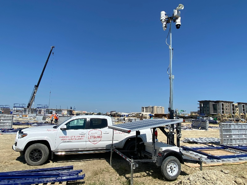 LotGuard Surveillance Trailer at Jobsite