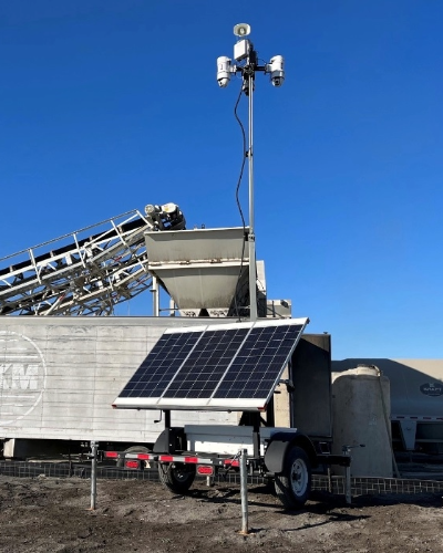 Surveillance Trailer at Worksite - Thumb